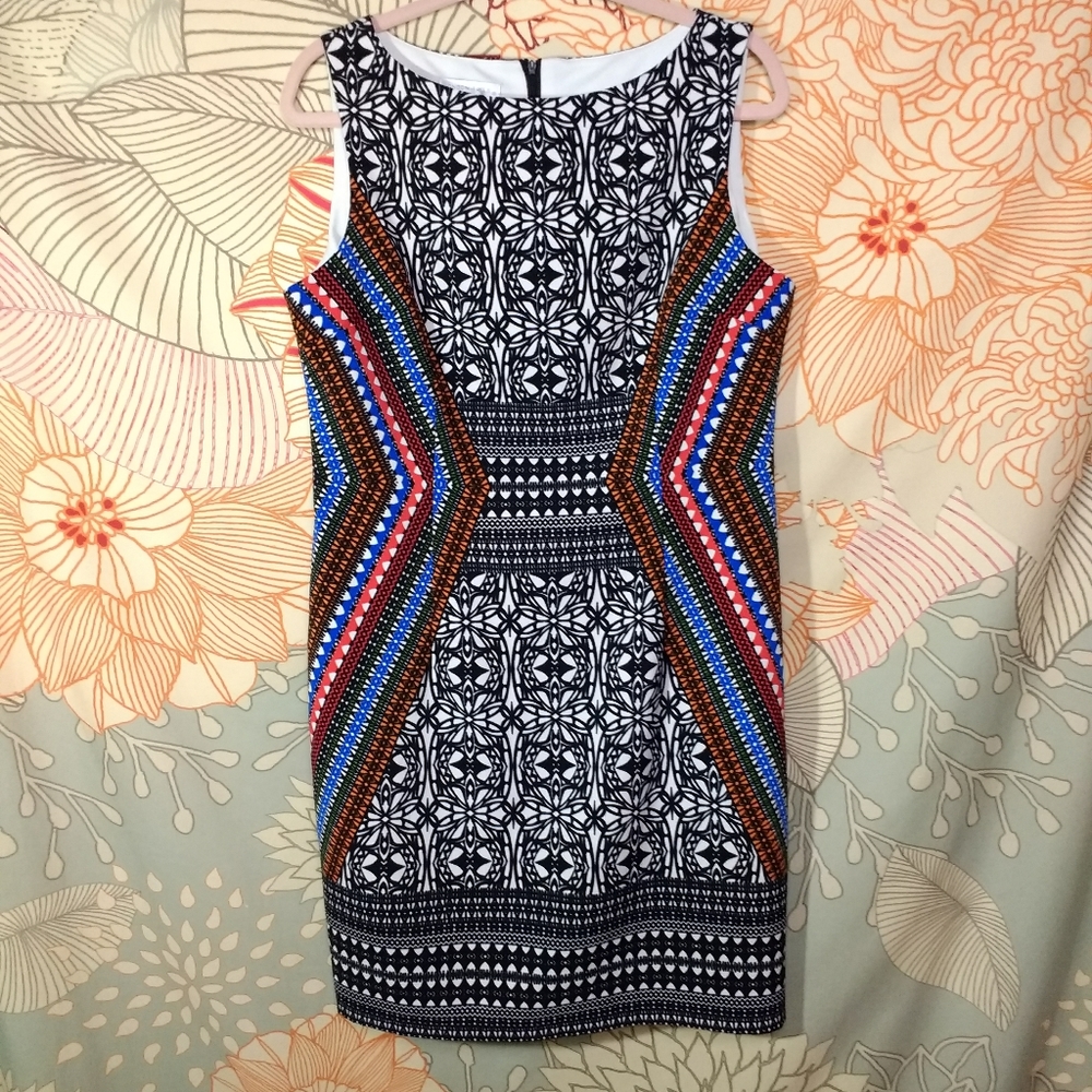 London Times Black Stretch Shift Dress size 14